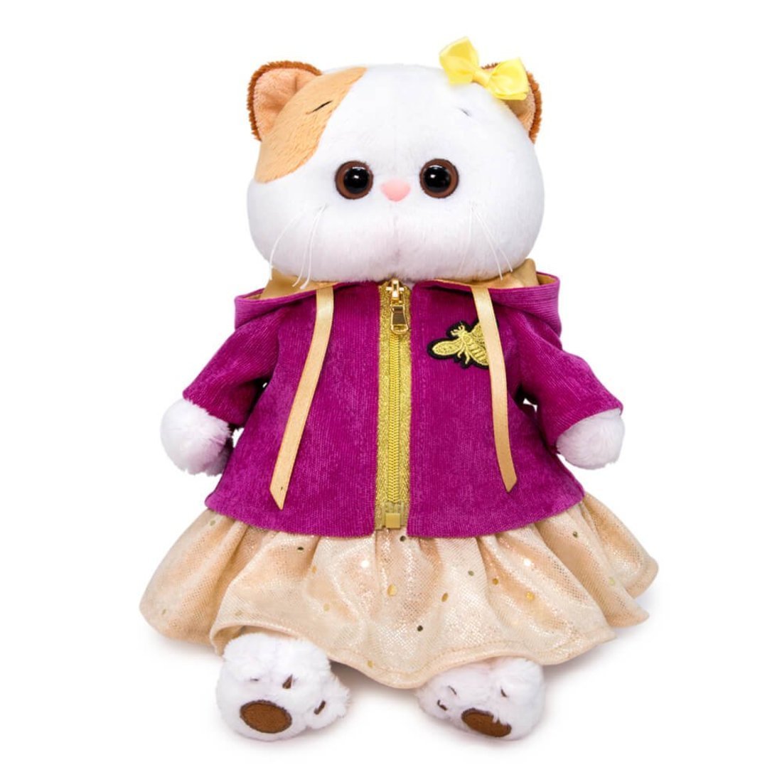 Мягкая игрушка Budi Basa Кошечка Ли-Ли в куртке с пчелкой 24 см - LK24-089