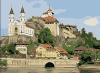 Картина по номерам по холсту *Замок Аарбург. Швейцария*, 22х30 см - HS113