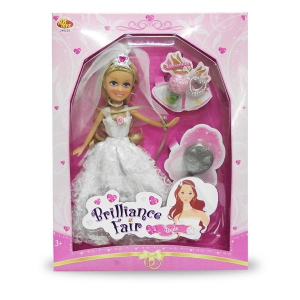 Кукла Невеста Funville Brilliance Fair 26,7 см, с расческой, кольцом и букетом - 240220пц