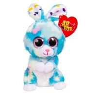 Мягкая игрушка ABtoys Кролик голубой, 15 см - M0042