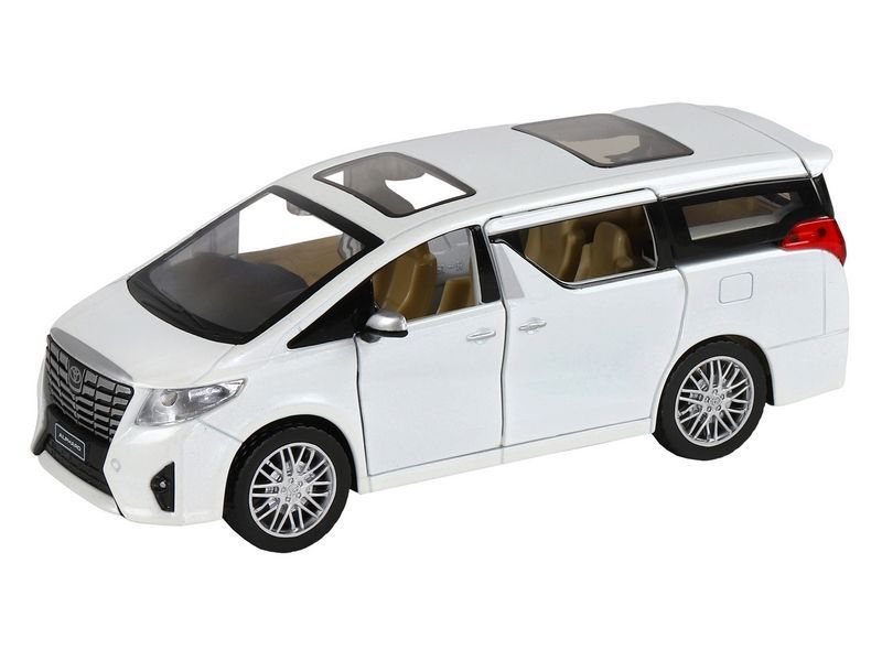 Машина Автопанорама Toyota Alphard, белый, масштаб 1:29, свет, звук, инерция - JB1251333