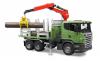 Лесовоз Bruder Scania с портативным краном и брёвнами - 03-524