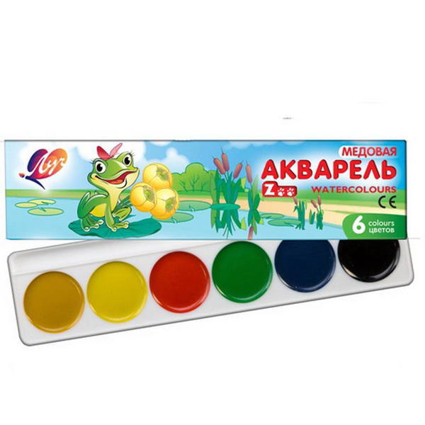 Акварель Луч *ZOO* 6 цветов, без кисти - 19С1246-08