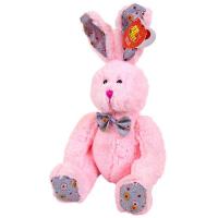 Мягкая игрушка ABtoys Кролик, 23 см, 2 цвета (розовый, фиолетовый) - M2068