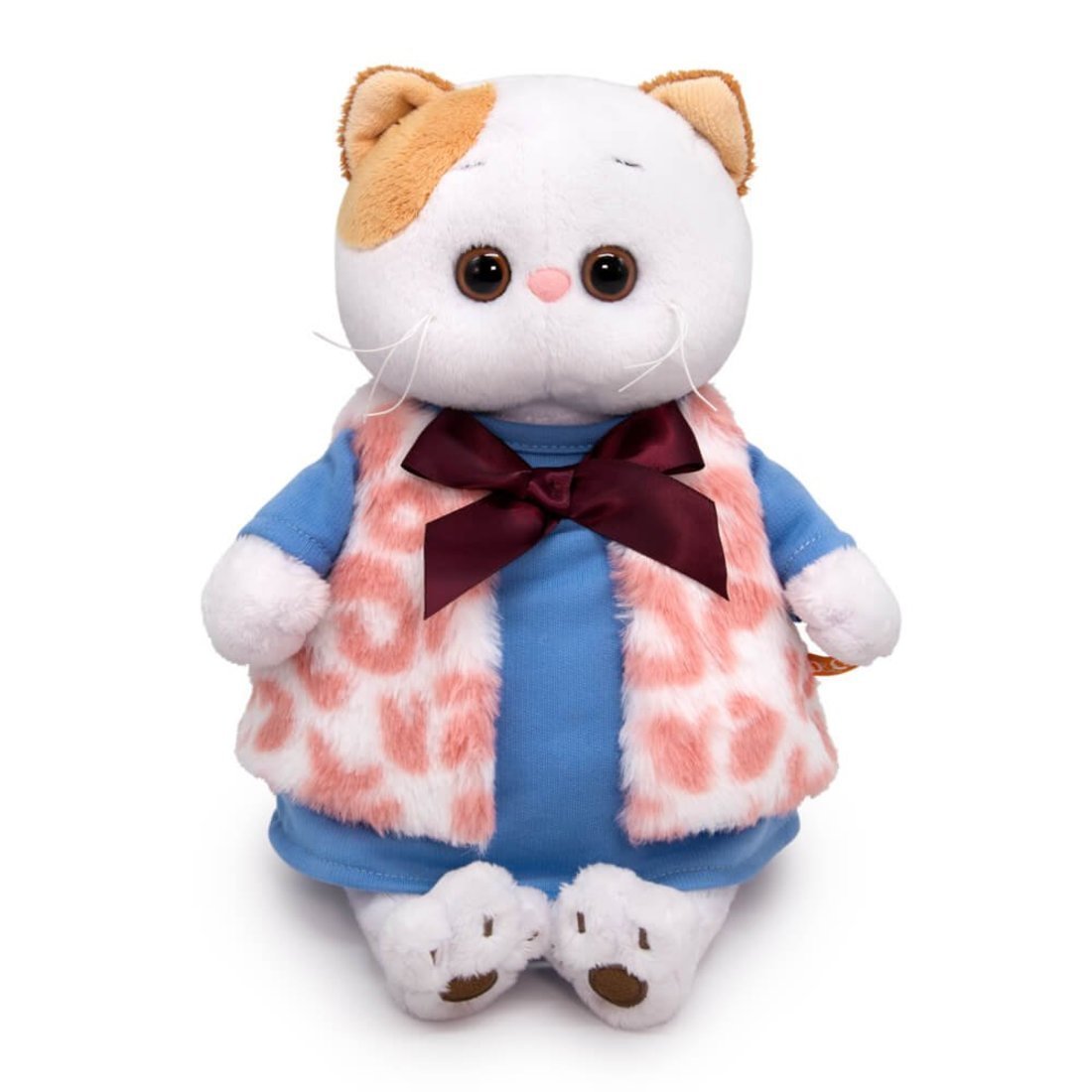 Мягкая игрушка Budi Basa Кошечка Ли-Ли в меховом жилете 24 см - LK24-115
