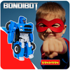 Трансформер 2в1 BONDIBOT Bondibon робот-автомобиль с отвёрткой, джип синий с багажником - ВВ5609