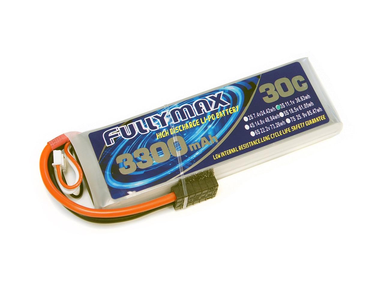 Аккумулятор LiPo Fullymax 11.1V 3300мАч 30C (Traxxas) - FB3300-30C-11.1V-WB
