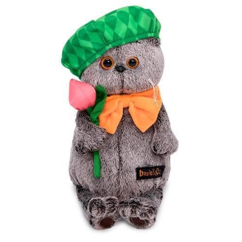 Мягкая игрушка BUDI BASA Кот Басик в зеленом берете 22 см - Ks22-192