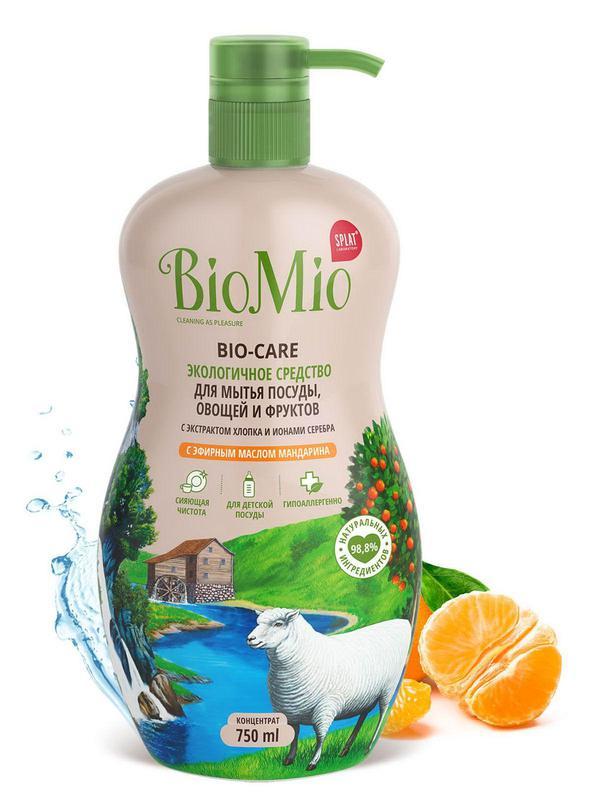 Экологичное средство для мытья посуды BIO MIO Bio-Care МАНДАРИН 750мл - 508.26089.0101