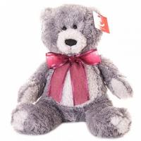 Мягкая игрушка Aurora Медведь, серый, 20 см - 15-328