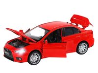 Машина АВТОПАНОРАМА Mitsubishi Lancer Evolution, масштаб 1:32, красный, свет, звук - JB1251331