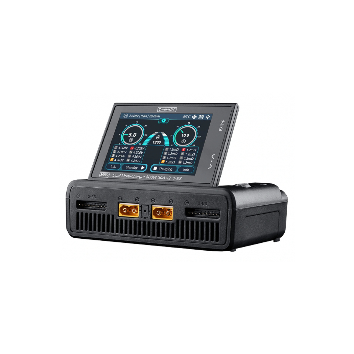 Зарядное устройство ToolkitRC M8D (двухканальное, In: DC 10-49V | 60A, C: 800W MAX 30A*2) - TK13000