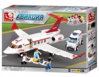 Конструктор SLUBAN *Авиации-самолет скорой помощи*, 335 деталей - JB900081