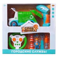 Машинка-конструктор на радиоуправлении Abtoys Мусоровоз, со звуковыми и световыми эффектами - C-00438