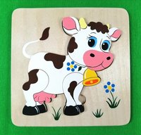 Мозаика-вкладыш Крона Коровка, 4 элемента - 143-085