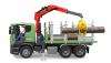 Лесовоз Bruder Scania с портативным краном и брёвнами - 03-524