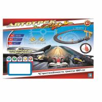 Автотрек 1TOY машинкой, 1 полоса движения, трасса 180 см, масштаб: 1:43 - Т10184