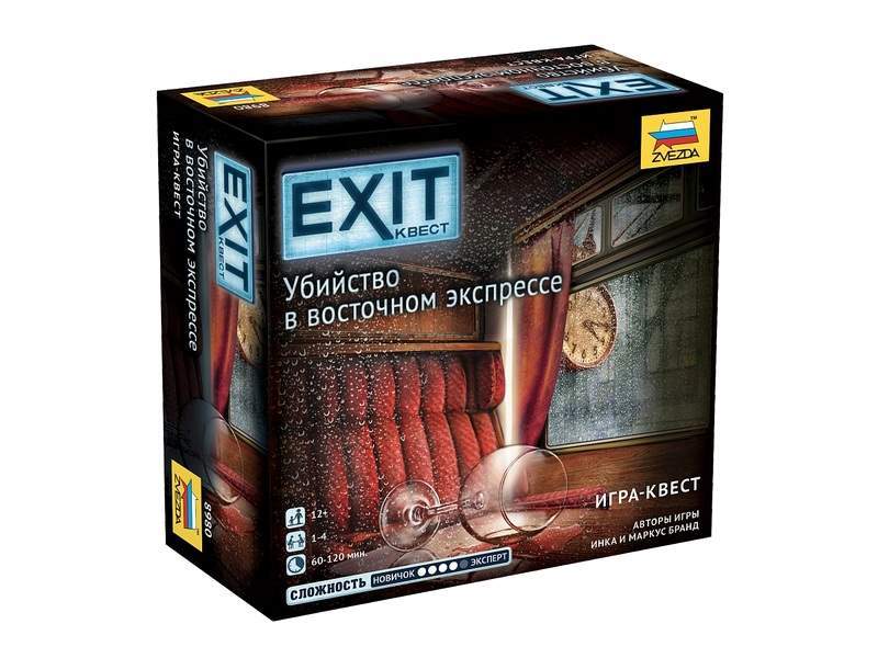 Настольная игра Zvezda *EXIT Квест. Убийство в восточном экспрессе*, семейная - ZV-8980