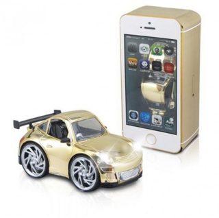 Инерционная машина золотая в коробке-смартфоне Shenzhen Toys - В62499