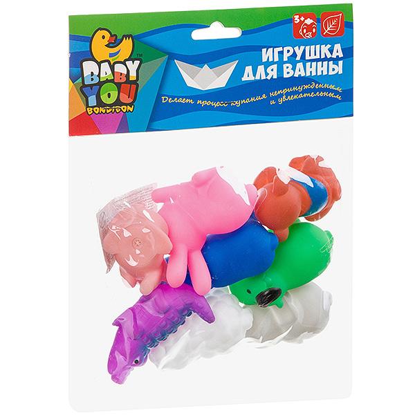 Набор игрушек для купания Bondibon, Животные, 8 шт - ВВ3370