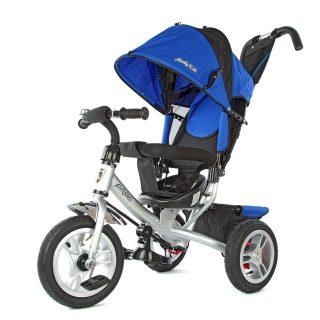 Велосипед 3-х колесный Moby Kids Comfort-2, 12|10 надувные колеса, синий - 635204