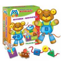 Настольная игра Vladi Toys Пуговки-шнурочки Медвежонок - VT1307-10
