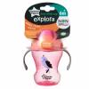 Поильник-непроливайка с крышкой с ручками Tommee Tippee Explora Easy Drink (розовая), 230мл - 44711087-2