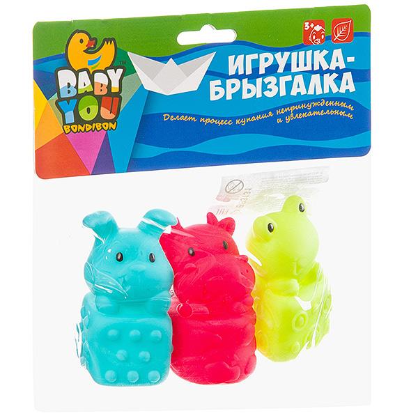 Набор для купания с брызгалкой, Bondibon, корова, лягушка, кролик - ВВ3131