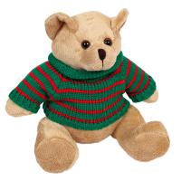 Мягкая игрушка ABtoys Медведь в свитере,  бежевый, 12 см - M3000