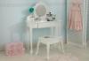 Игровой набор KidKraft Белый туалетный столик из дерева для девочки *Модница* (White Medium Vanity | Stool) - 13009_KE