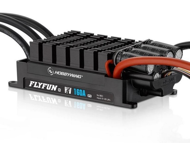 Бесколлекторный регулятор Hobbywing FLYFUN-160A-HV-OPTO-V5 (160A-200A, Aircraft) - HW-30201650