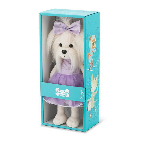 Мягкая игрушка Orange Toys Собачка Lucky Mimi Сирень с каркасом 37 см - LD5|004