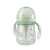 Бутылочка HAPPY BABY антиколиковая с ручками и силиконовой соской olive, 180 мл - 10019O
