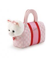 Мягкая игрушка Trudi белая кошечка в розовой сумочке, 15 см - 29779