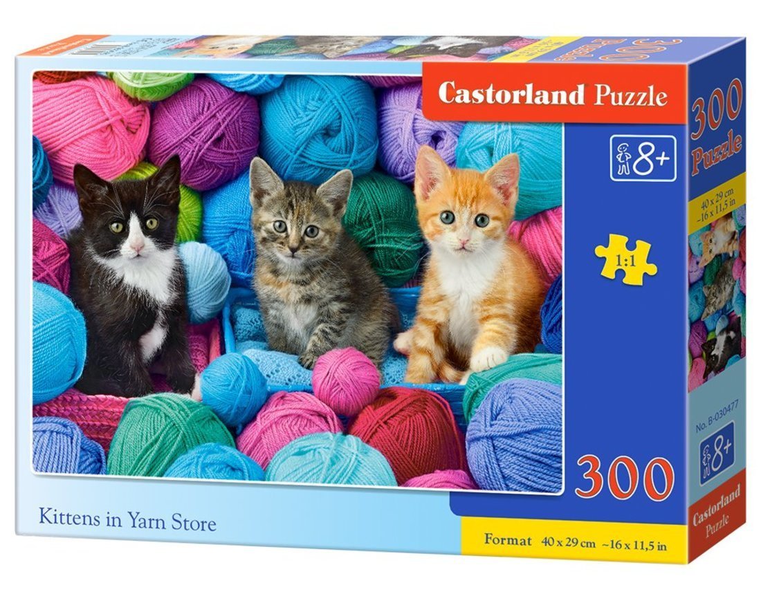 Пазл Castorland Котята в мотках пряжи, 300 элементов - B-030477