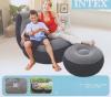 Надувное кресло для отдыха Intex 130 х 99 х 76 см и пуфик 64 х 28 см - с68564