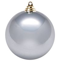Новогодний шар Snowmen, серебристый, 20 см - ЕК0462