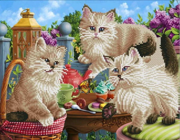 Алмазная мозаика (классика) *Шкодливые котята*, 40х50 см - ACD5008