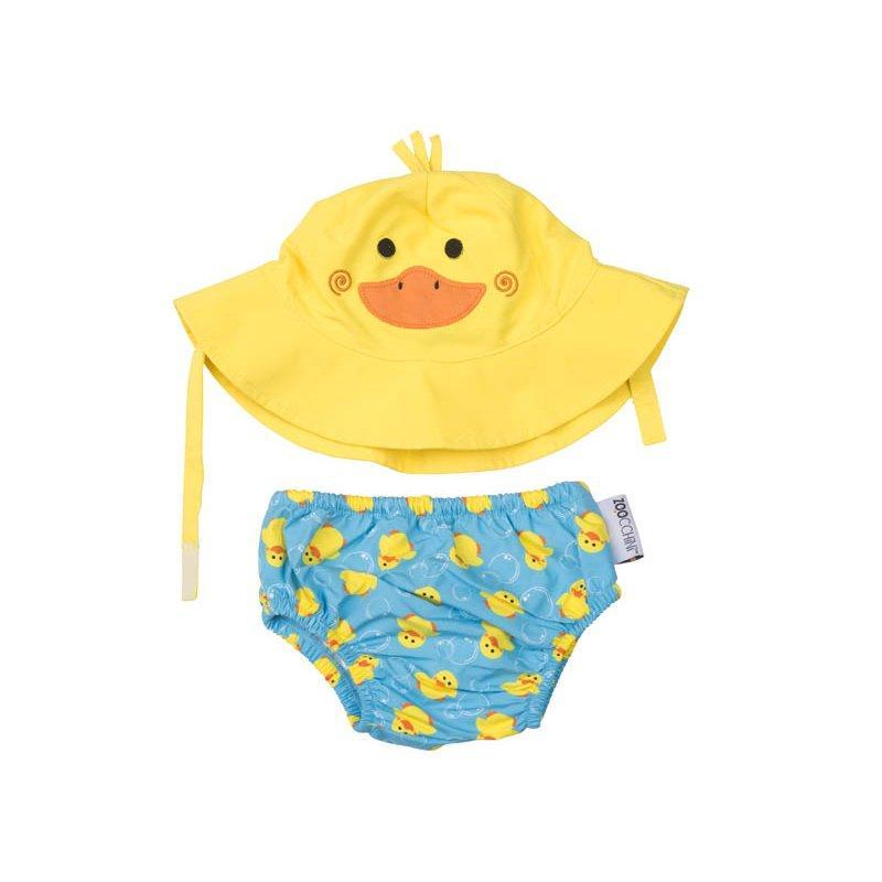Подгузник для плавания и солнцезащитная панамка M (6-12M) в наборе Zoocchini Уточка - 00592