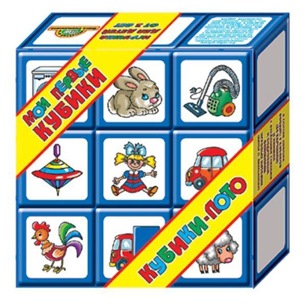 Развивающая игрушка, Кубики-лото 9 элементов + книжка, 266 - Р92569