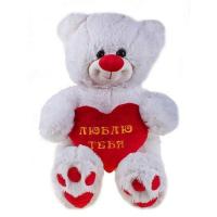 Мягкая игрушка СмолТойс Мишутка с сердцем, 65 см - 1564|БЕЛ