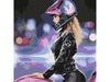 Картина по номерам Molly Девушка на мотоцикле 30х30 (19 цветов) - KHM0033