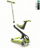 Самокат Y-SCOO RT GLOBBER My free Seat 5 in 1 green с подножками и блокировкой колес - 5829