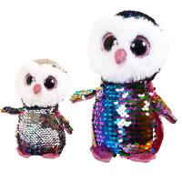 Мягкая игрушка ABtoys Сова с пайетками, 15 см - M2040