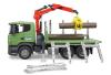 Лесовоз Bruder Scania с портативным краном и брёвнами - 03-524