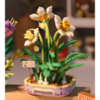 Конструктор RTOY 3D из миниблоков Цветы Нарциссы в горшке с записками, 623 элементов - WL2113