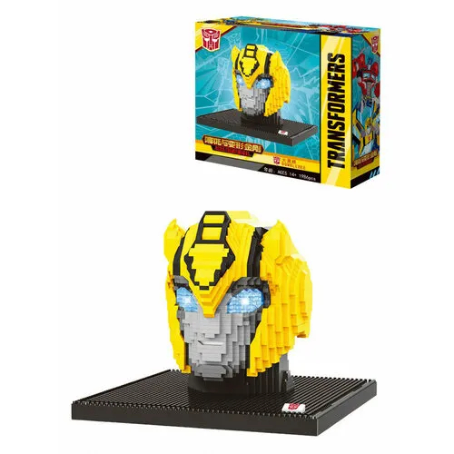 Конструктор Balody 3D из миниблоков Трансформеры голова Бамбл Би, 1986 элементов - BA12001