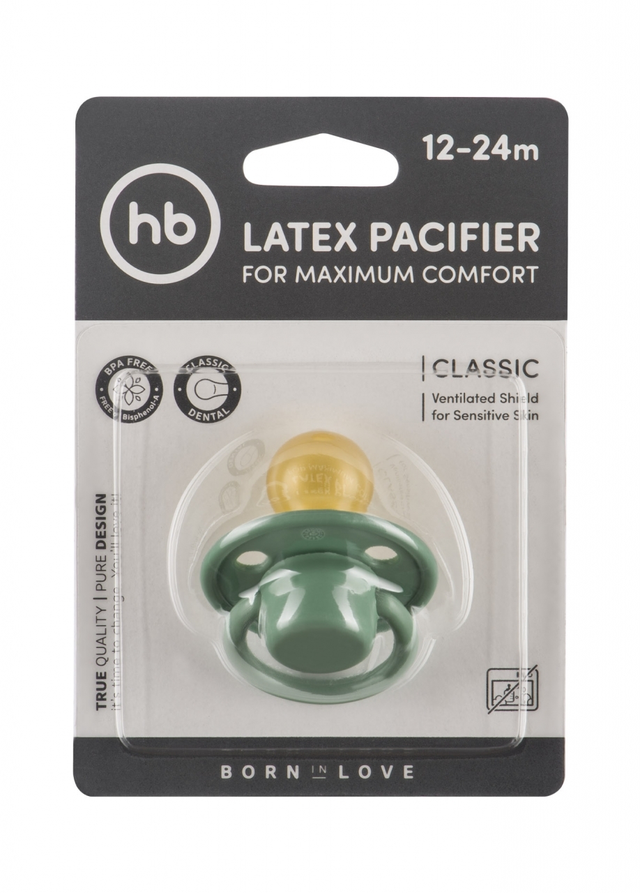 Соска-пустышка HAPPY BABY латексная green от 12 до 24 мес. - 13025G