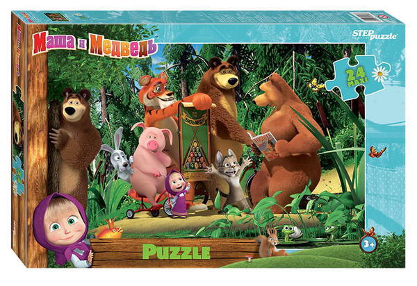 Пазл макси Step Puzzle *Маша и Медведь - 2*, 24 элемента - 90048