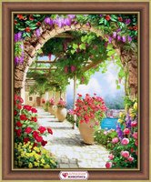 Алмазная мозаика *Солнечная терраса*, 40*50 см - АЖ-1800